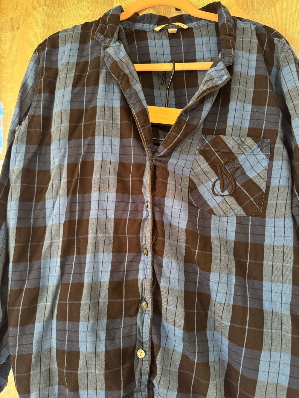 Victoria's Secret Blue and Black Plaid Pajama Set - Picture 5 of 6